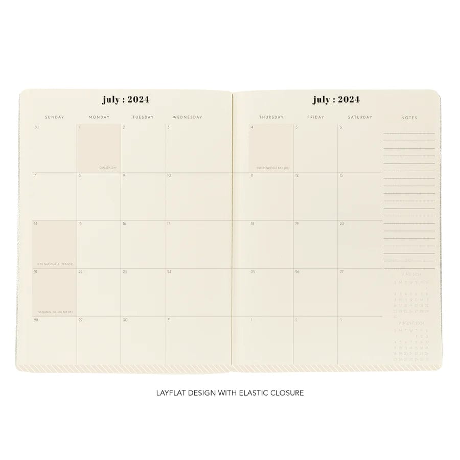 Graphique de France Planner Colorful Cream 8 x 10 18-Month Monthly Planner