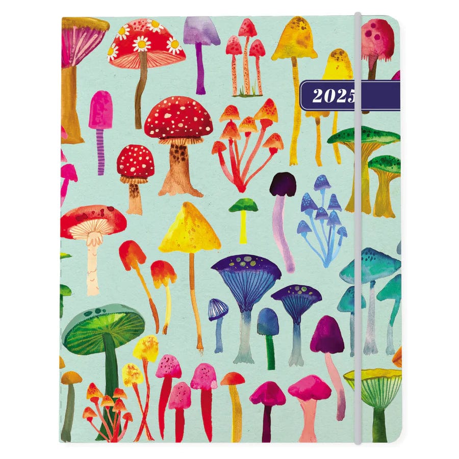 Graphique de France Planner Groovy Mushrooms 8 x 10 18-Month Monthly Planner