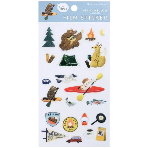 Greeting Life Cards Camping Animals Stickers