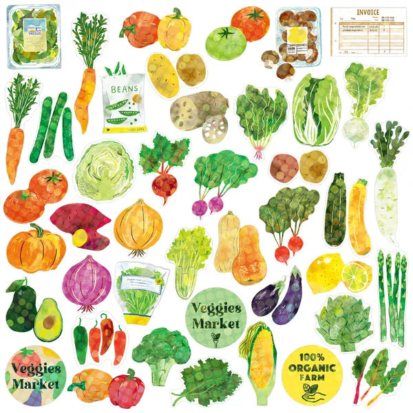 Greeting Life Paper Greeting Life Flake Stickers - Vegetables
