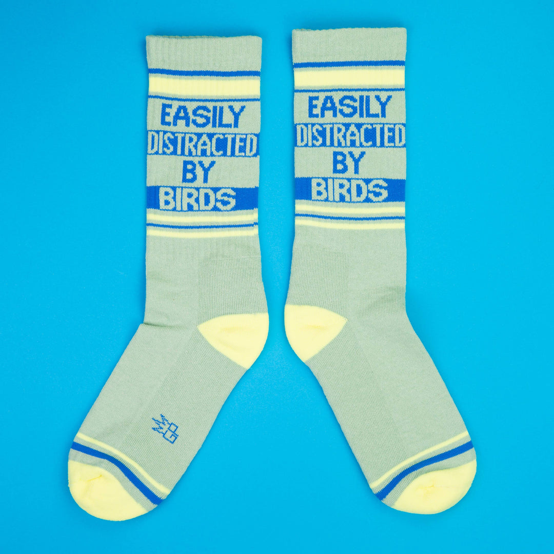 Gumball Poodle Fashion Easily Distracted By Birds Gym Crew Socks