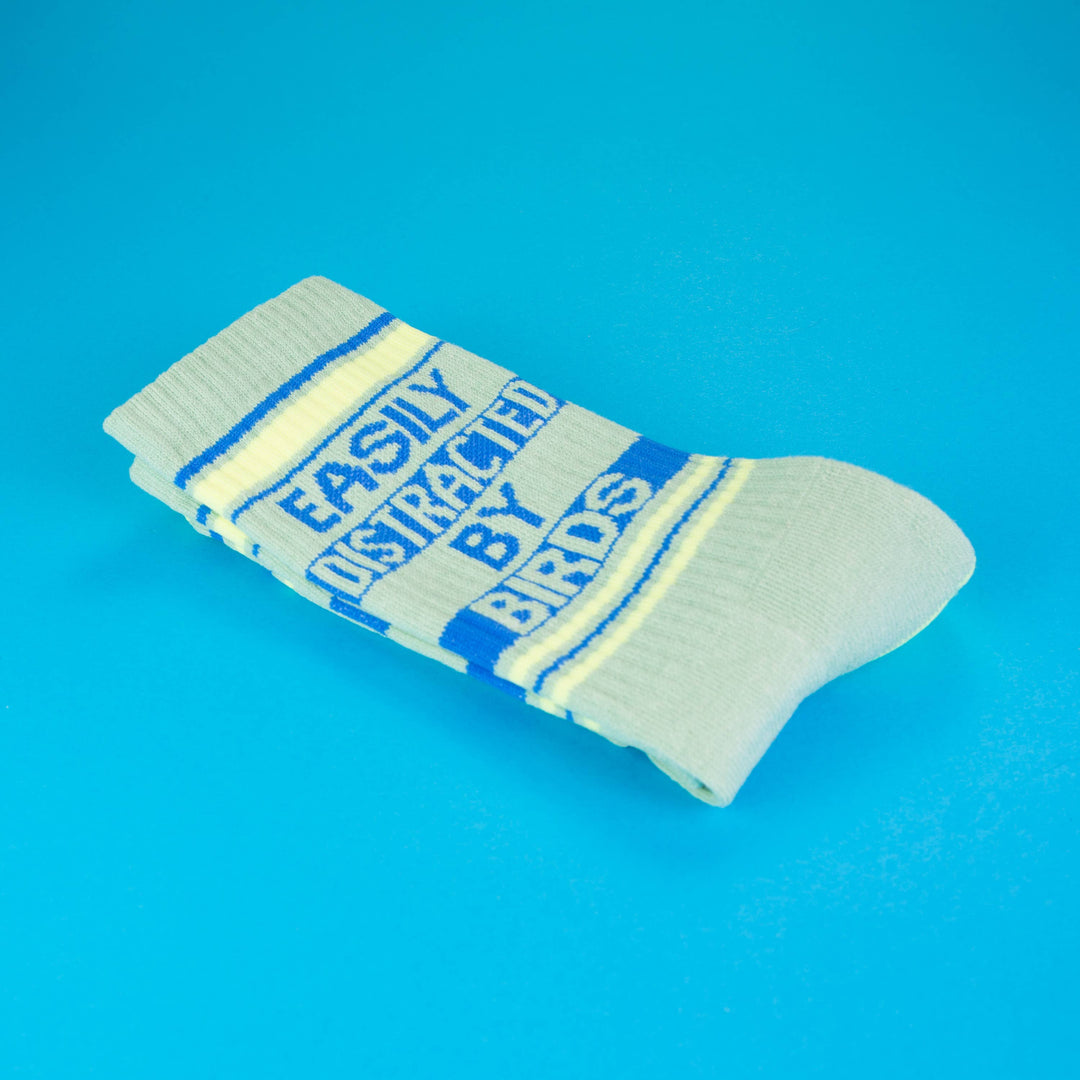 Gumball Poodle Fashion Easily Distracted By Birds Gym Crew Socks