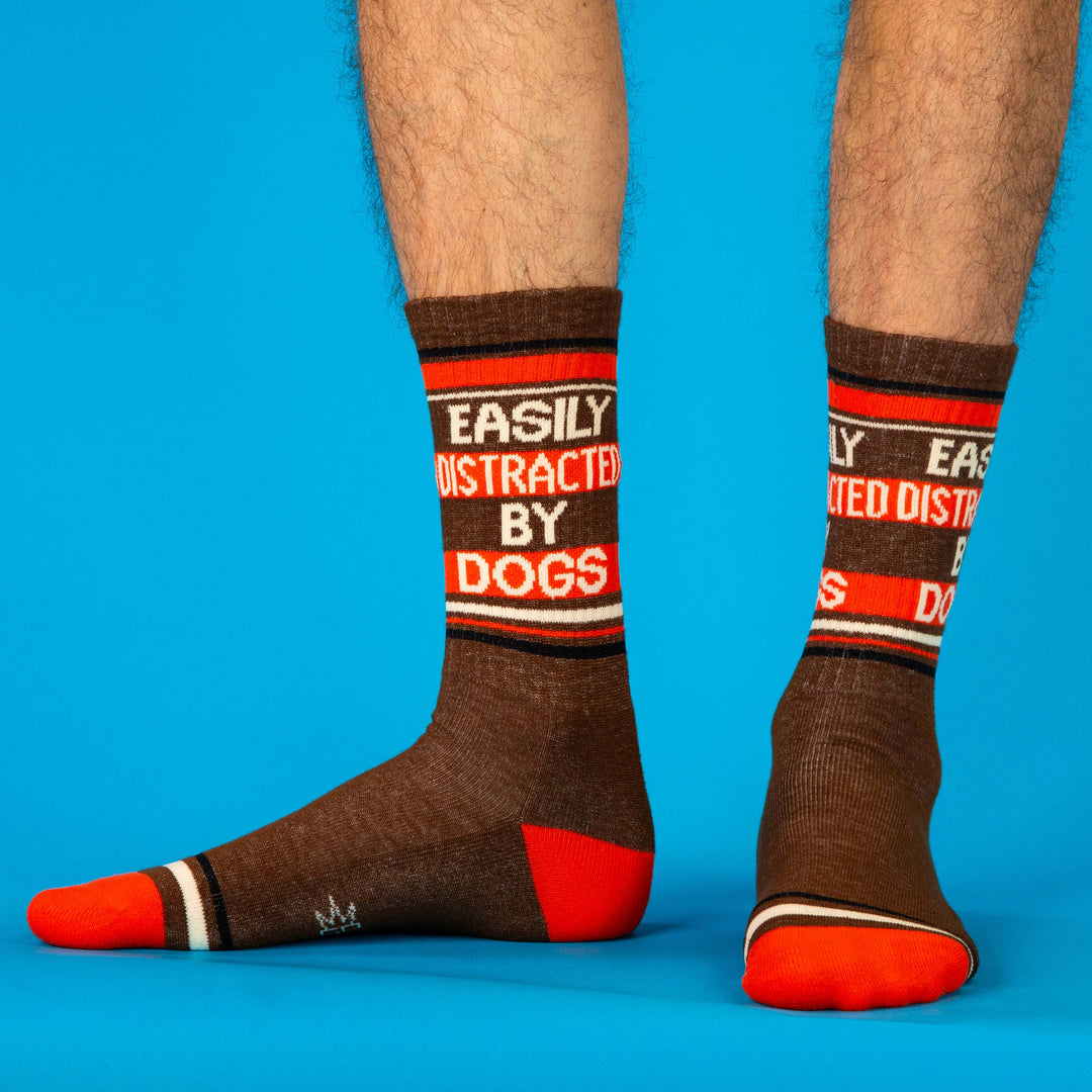 Gumball Poodle Fashion Easily Distracted By Dogs Gym Crew Socks