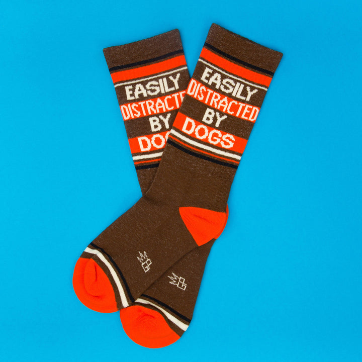 Gumball Poodle Fashion Easily Distracted By Dogs Gym Crew Socks