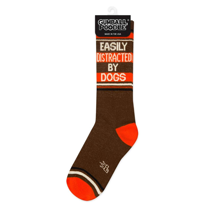 Gumball Poodle Fashion Easily Distracted By Dogs Gym Crew Socks