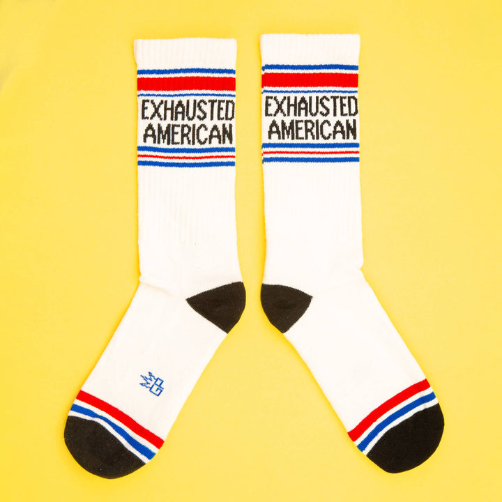 Gumball Poodle Fashion Exhausted American Gym Crew Socks