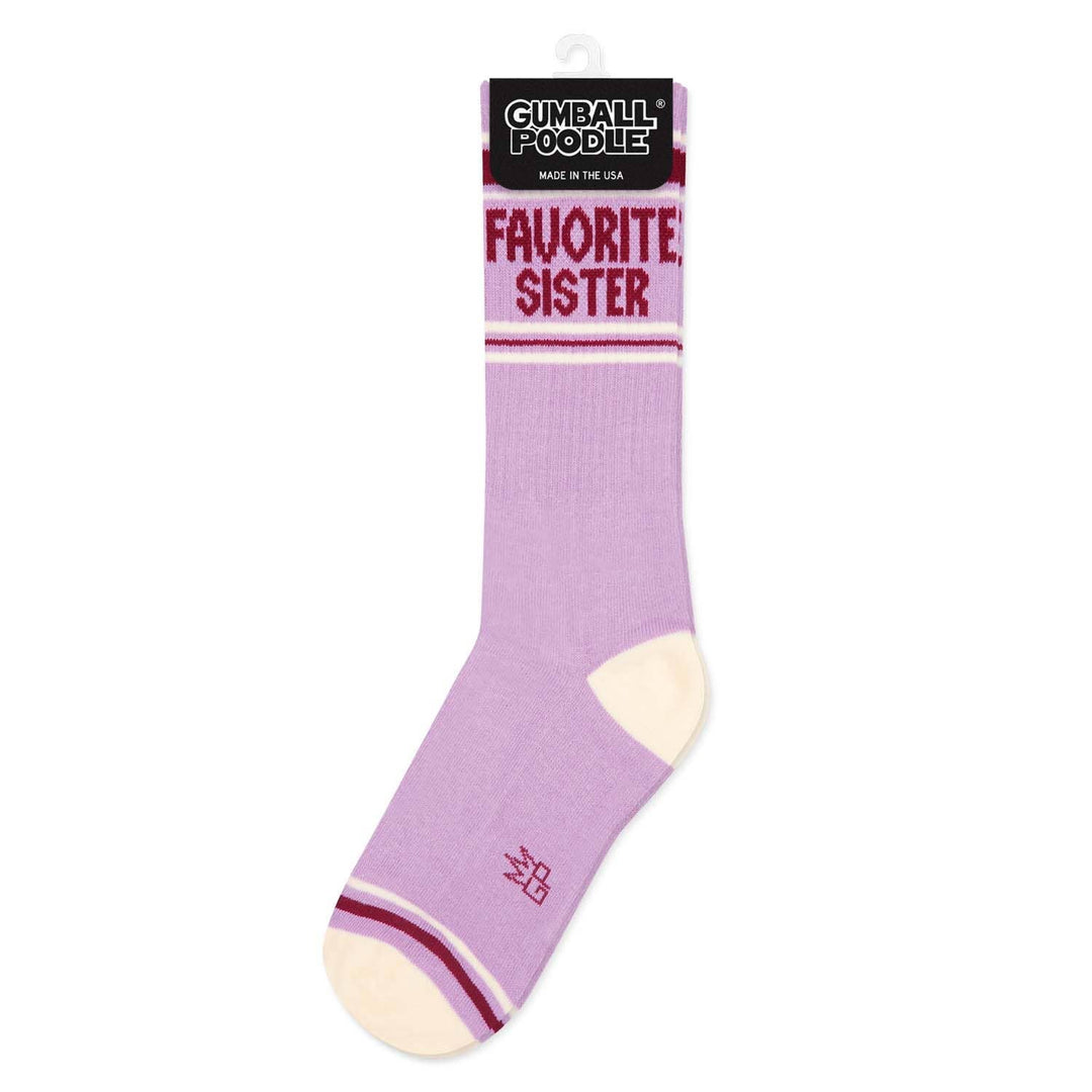 Gumball Poodle Fashion Favorite Sister Gym Crew Socks