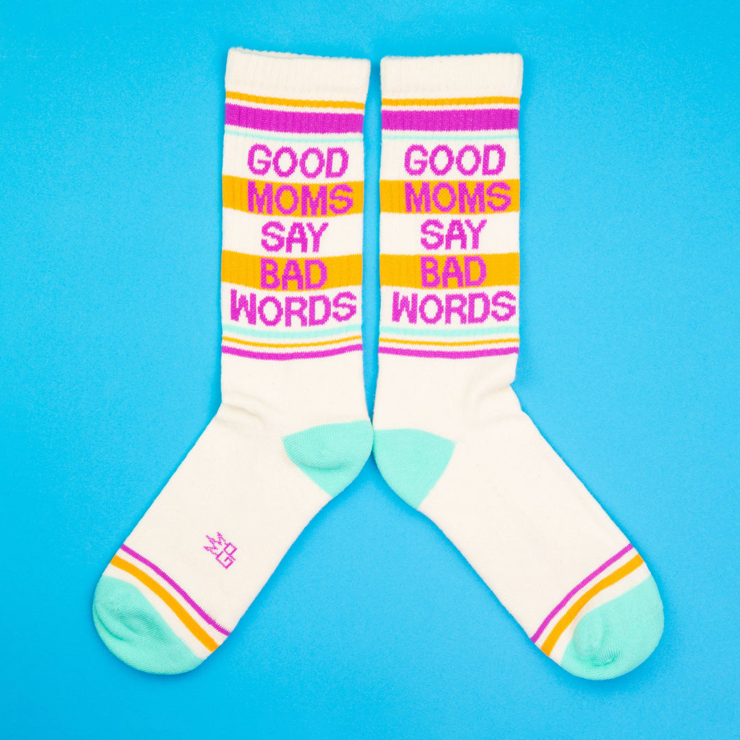 Gumball Poodle Fashion Good Moms Say Bad Words Gym Crew Socks