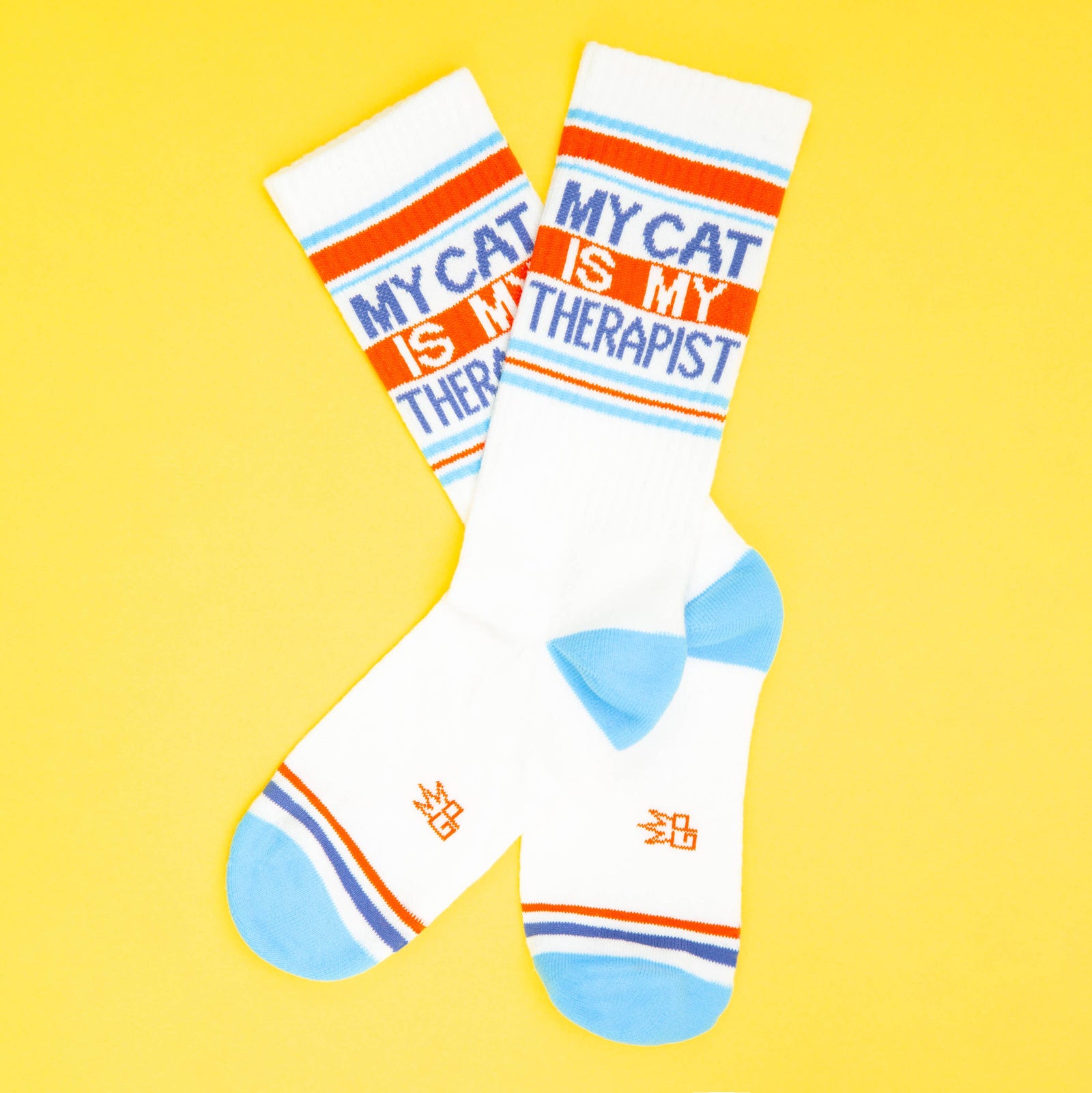 Gumball Poodle Fashion My Cat Is My Therapist Gym Crew Socks
