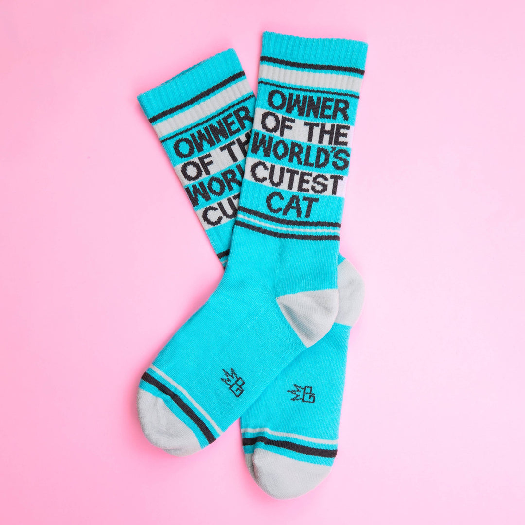 Gumball Poodle Fashion Owner Of The World's Cutest Cat Gym Crew Socks