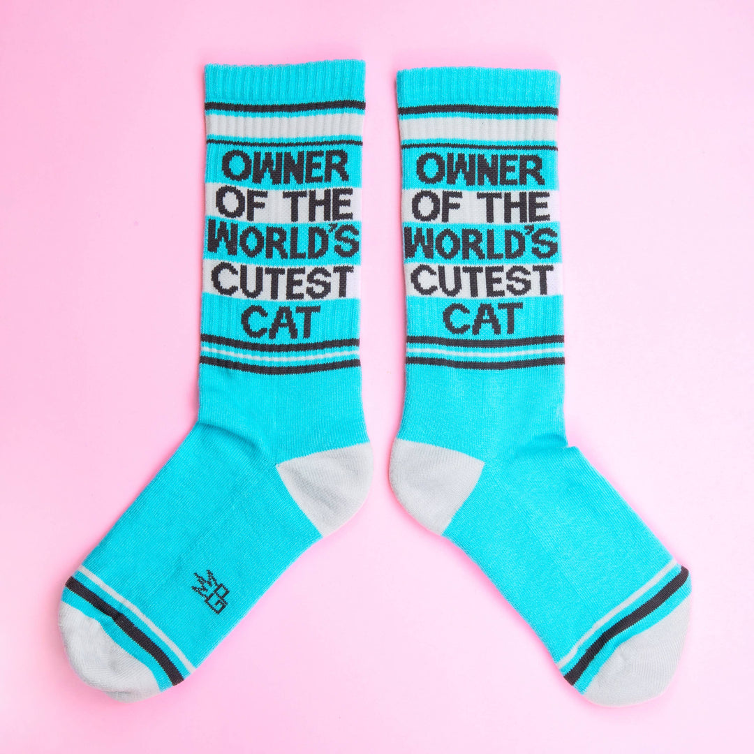 Gumball Poodle Fashion Owner Of The World's Cutest Cat Gym Crew Socks