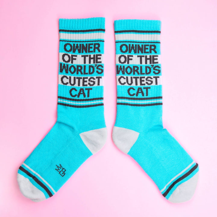 Gumball Poodle Fashion Owner Of The World's Cutest Cat Gym Crew Socks