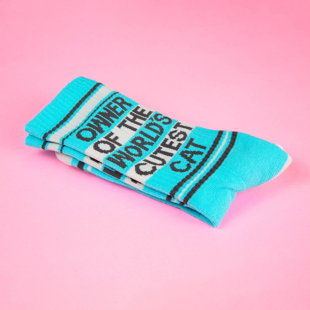 Gumball Poodle Fashion Owner Of The World's Cutest Cat Gym Crew Socks