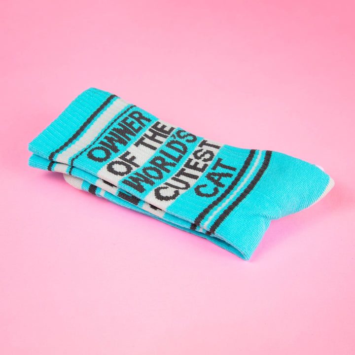 Gumball Poodle Fashion Owner Of The World's Cutest Cat Gym Crew Socks