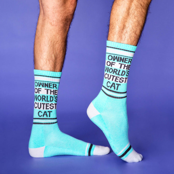 Gumball Poodle Fashion Owner Of The World's Cutest Cat Gym Crew Socks