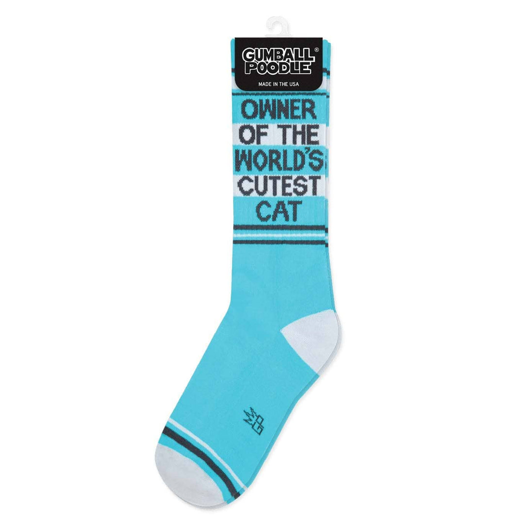 Gumball Poodle Fashion Owner Of The World's Cutest Cat Gym Crew Socks