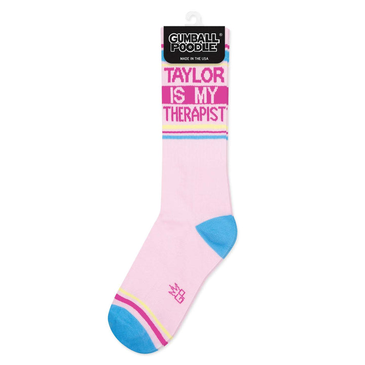 Gumball Poodle Fashion Taylor Is My Therapist Gym Crew Socks