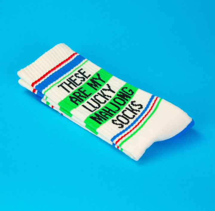 Gumball Poodle Fashion These Are My Lucky Mahjong Socks Gym Crew Socks