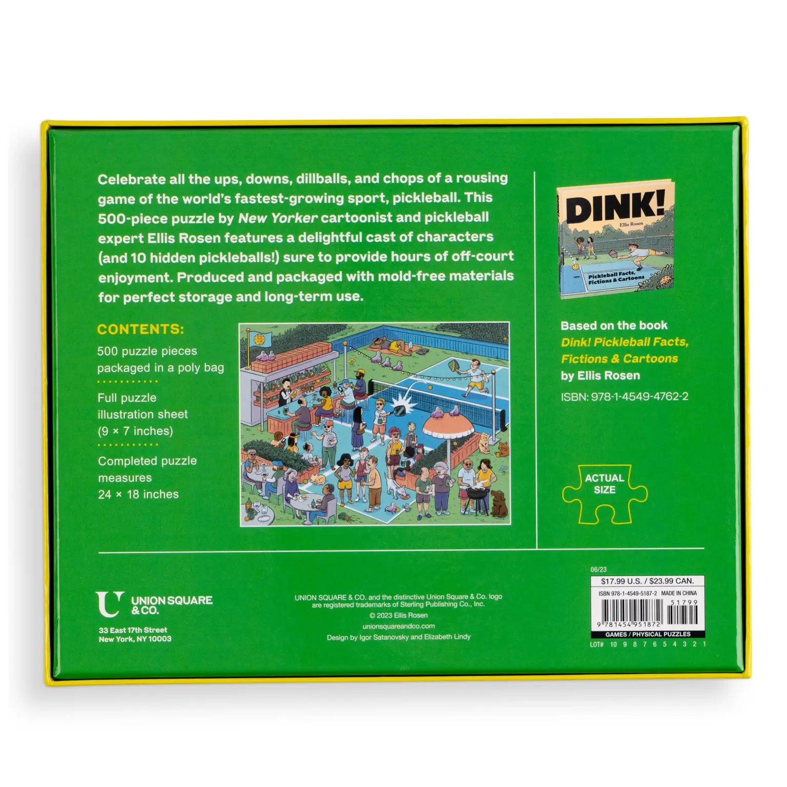 Hachette Books Pickleball Jigsaw Puzzle - 500pcs