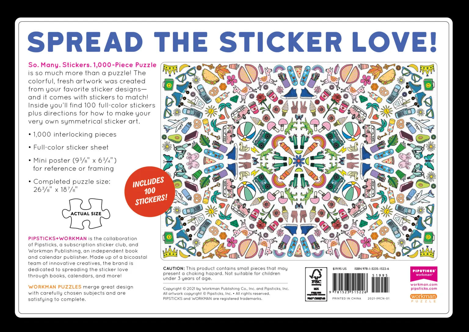 Hachette Books So. Many. Stickers. Puzzle. 1000 Pieces