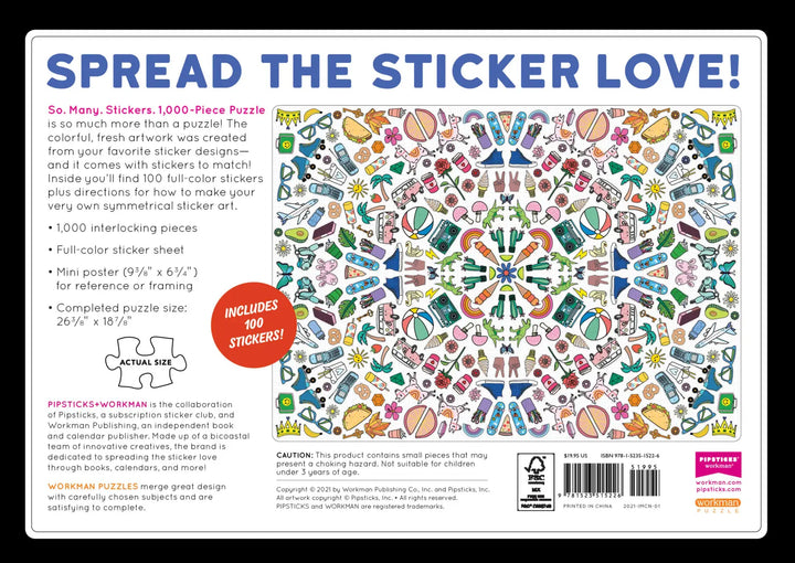 Hachette Books So. Many. Stickers. Puzzle. 1000 Pieces