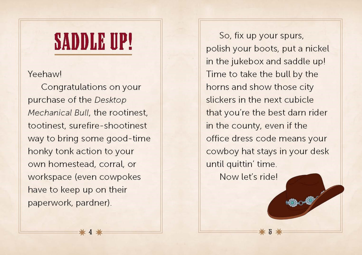 Hachette Gifts Desktop Mechanical Bull: With Sound & Bucking Action!