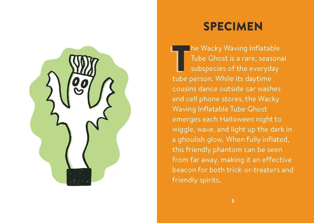 Hachette Gifts Wacky Waving Inflatable Tube Ghost: Glows in the Dark!