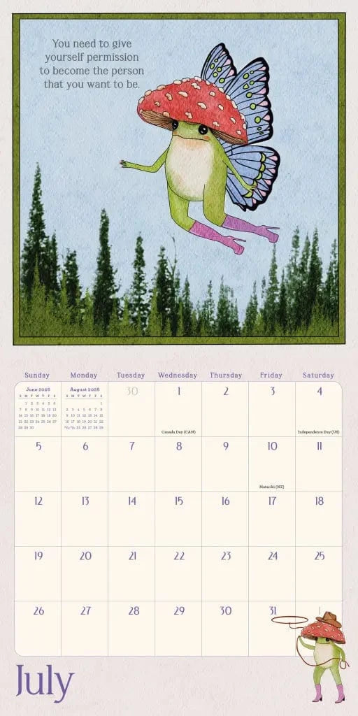Hachette Paper The Little Frog’s Guide to Self-Care Mini Wall Calendar 2026