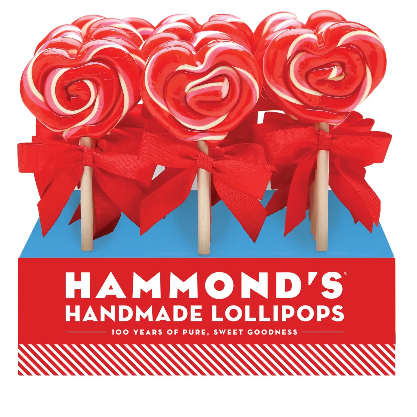 Hammond's Candies Sweet Treats Heart Lollipops - Strawberry Shortcake  | Hammond's Candies