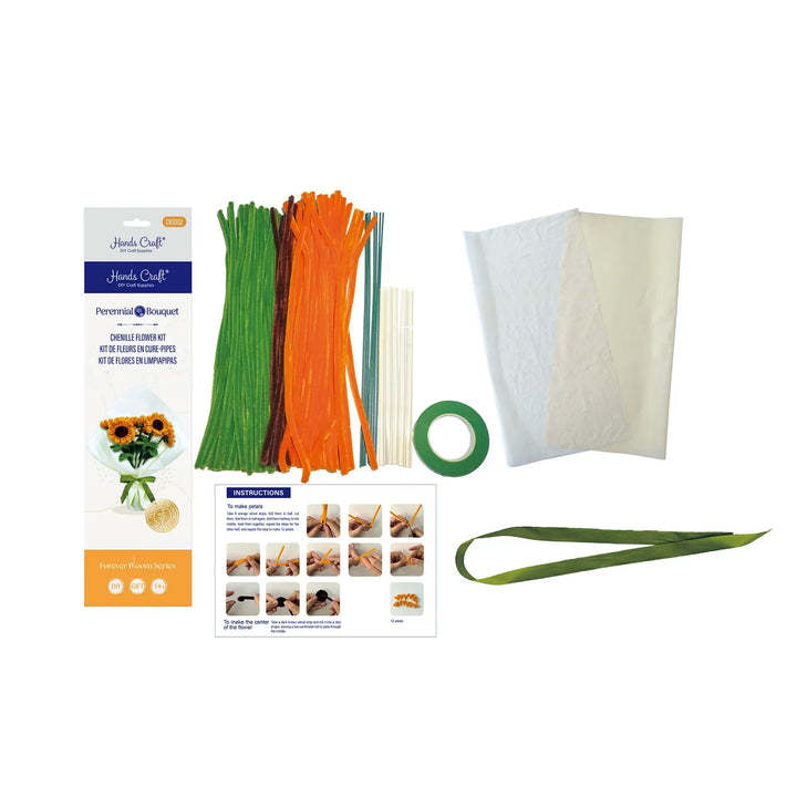 Hands Craft Gifts Chenille Flower Bouquet Craft Kit - Sunflowers