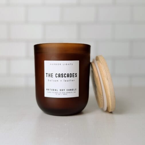 Harbor Lights Gifts The Cascades (Balsam & Leather ) Candle