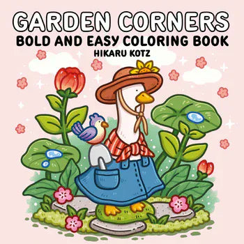Harper Collins Gifts Garden Corners: Bold and Easy Coloring Book