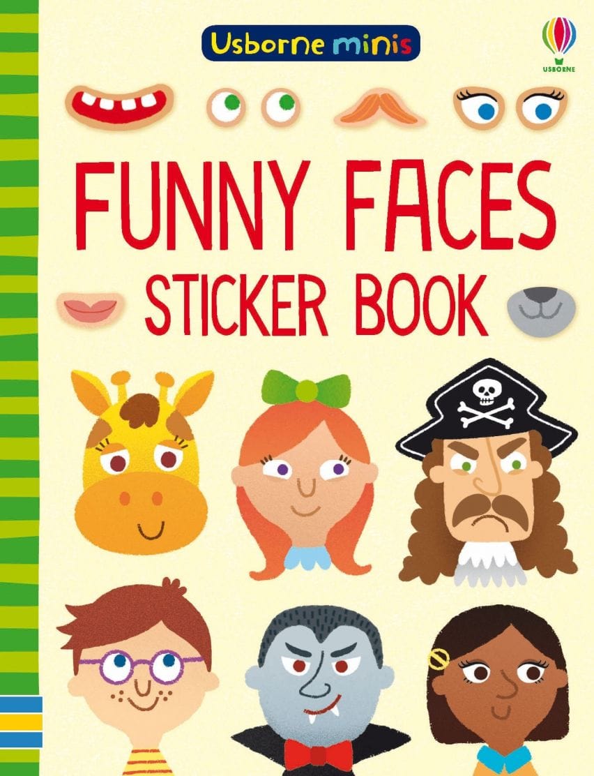Harper Collins Sticker Book Usborne Minis - Funny Faces Sticker Book