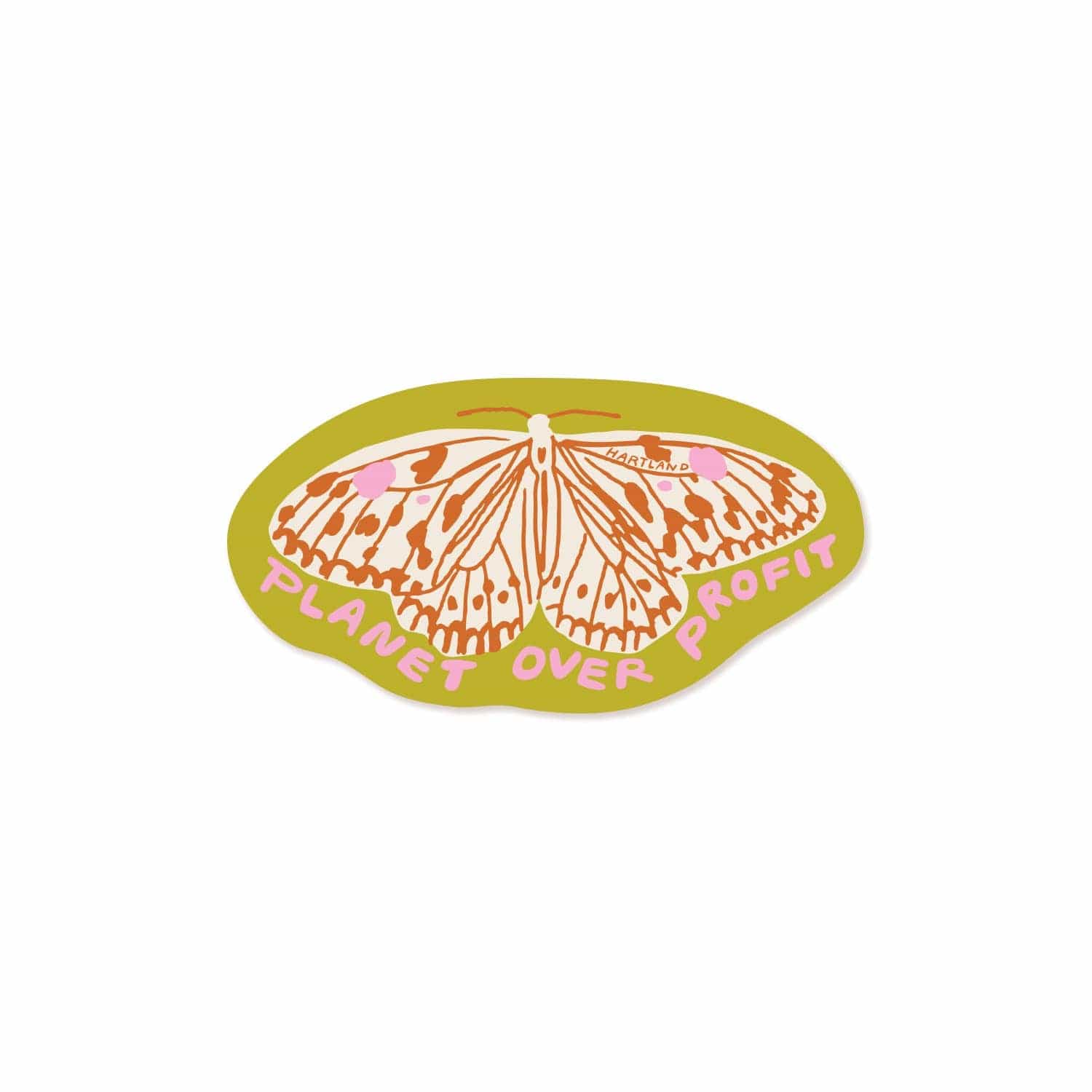 Hartland Cards Cards Planet over Profit Butterfly Sticker