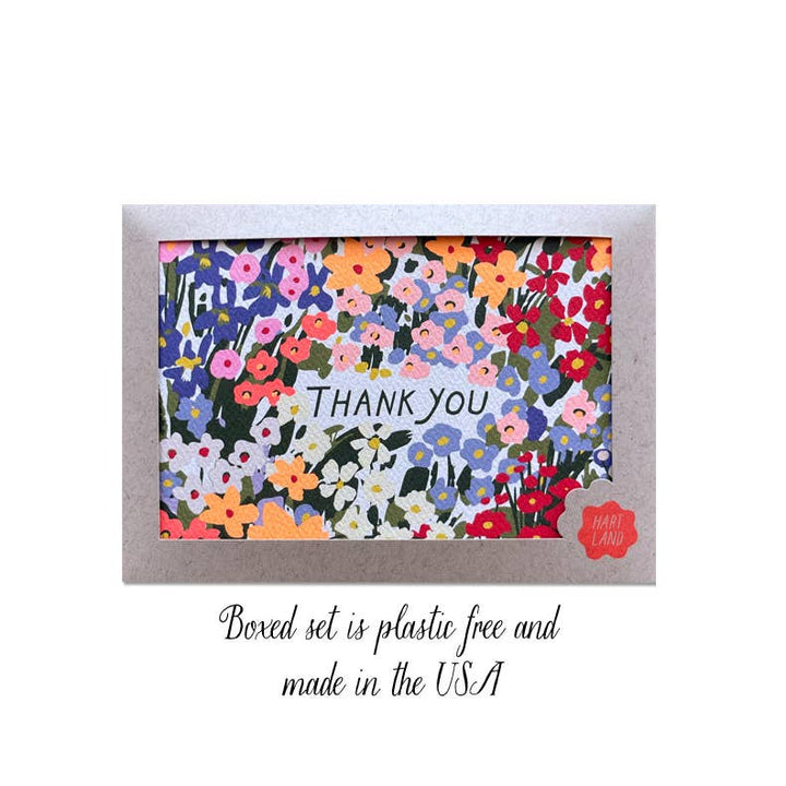 Hartland Cards Cards Thank You Wildflower Garden Set Of 8 