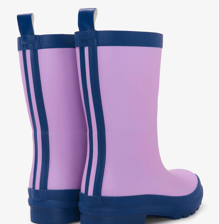 Hatley Baby & Toddler Lilac And Navy Matte Rain Boots