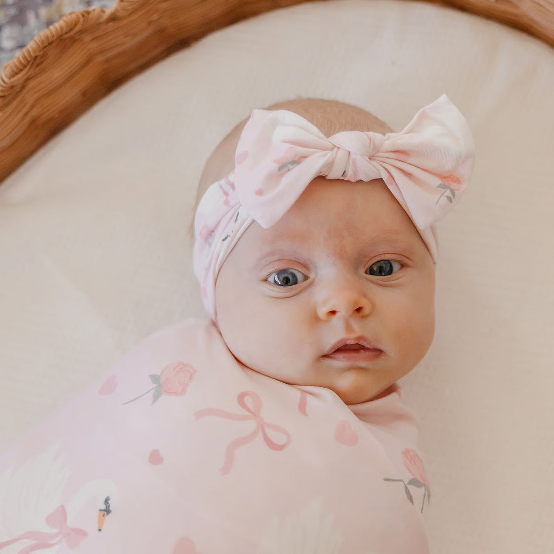 Copper Pearl Baby Adelia Knit Headband Bow