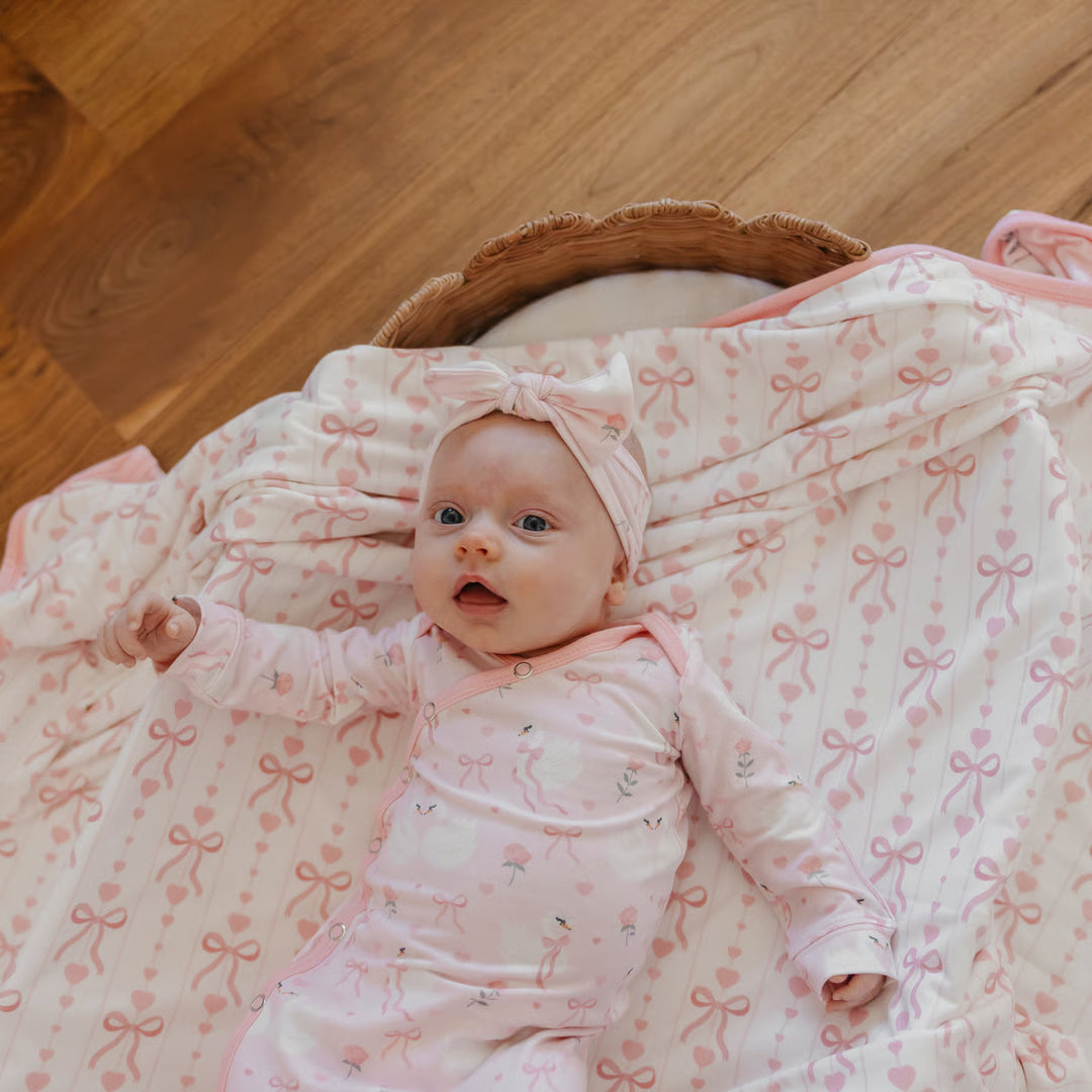 Copper Pearl Baby Adelia Knit Headband Bow