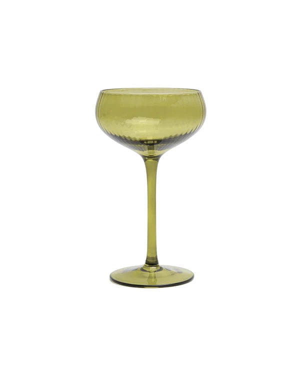 Here's How Cocktail glass The Lou Coupe Glass - Olive, Set of 2