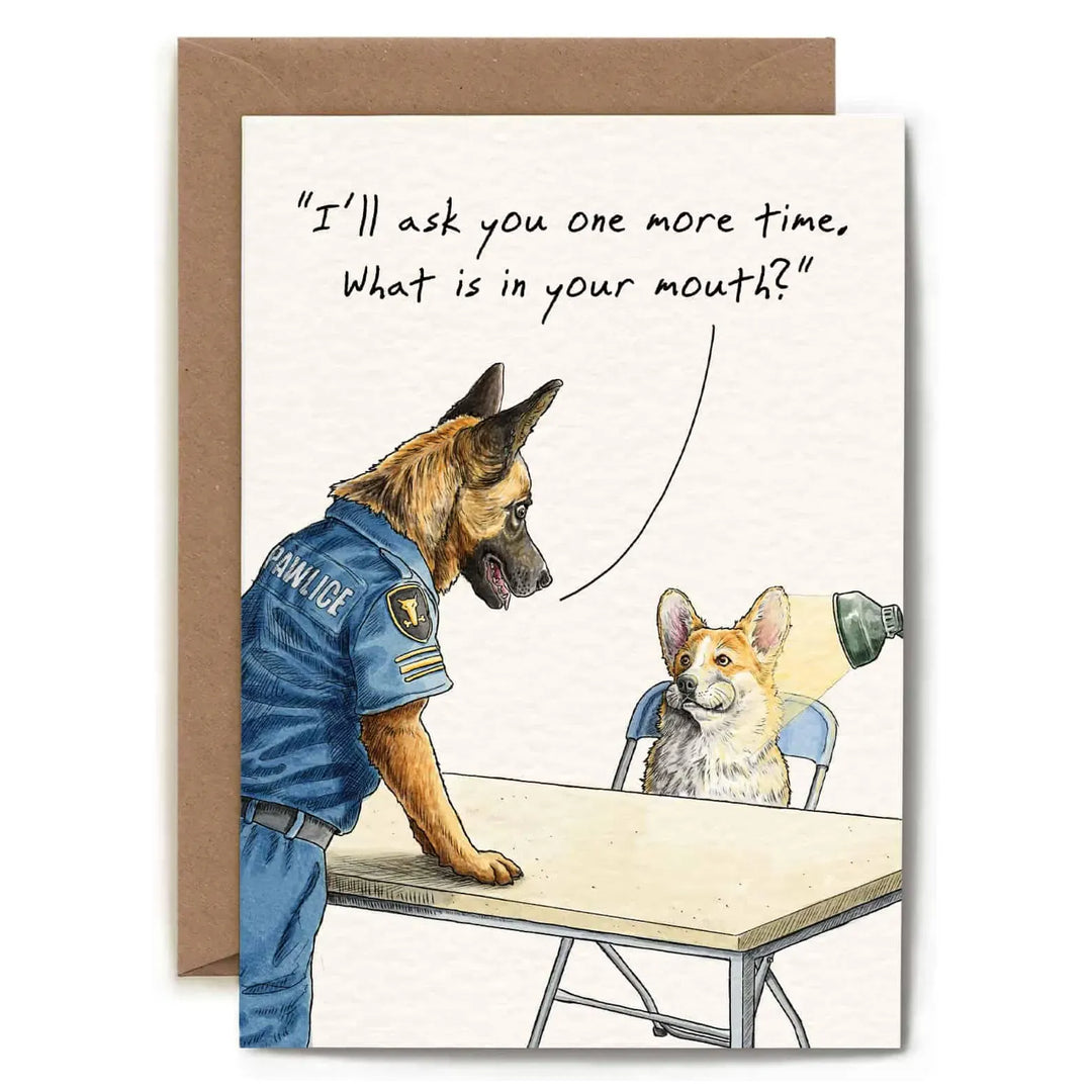 Hester & Cook Cards Interrogation Dog Card