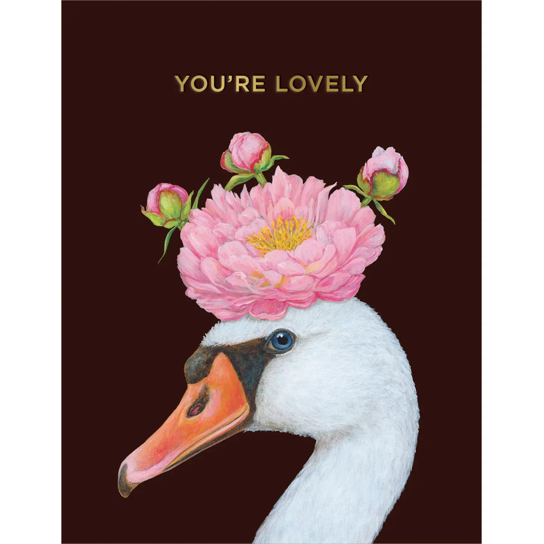 Hester & Cook Cards You're Lovely Swan Card