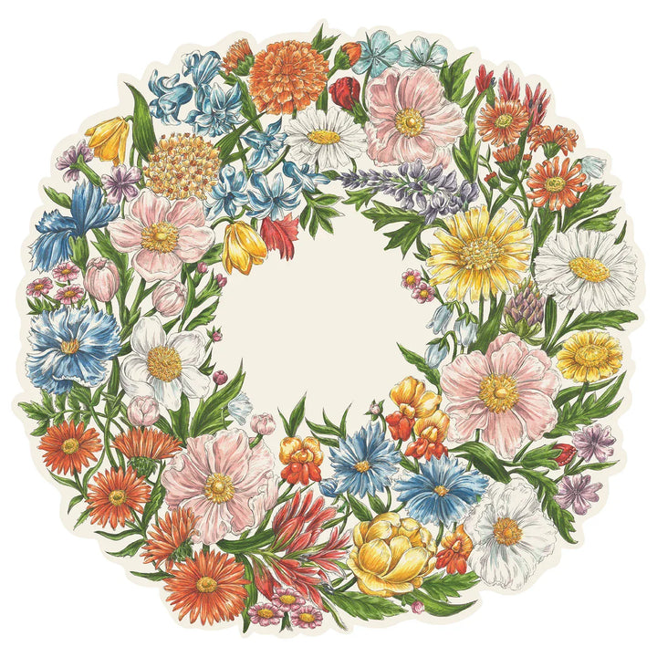 Hester & Cook Party Die-cut Wildflower Wreath Placemat