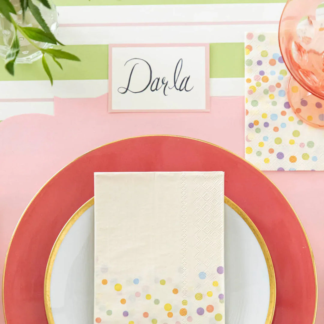 Hester & Cook Party Pink Frame Place Cards