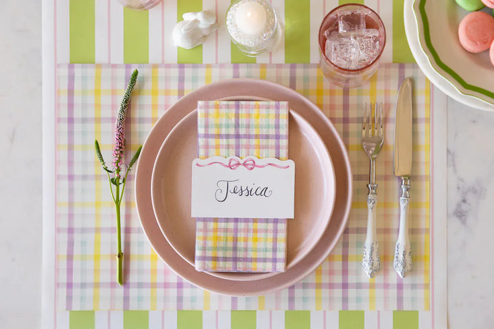 Hester & Cook Party Spring Plaid Guest Napkins