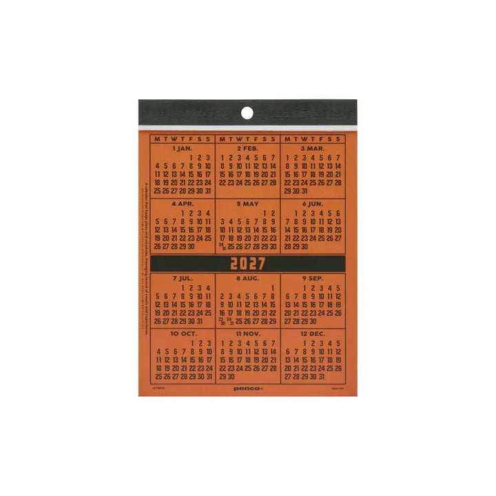 Hightide Paper 2027 Wall Calendar - A5 - Penco