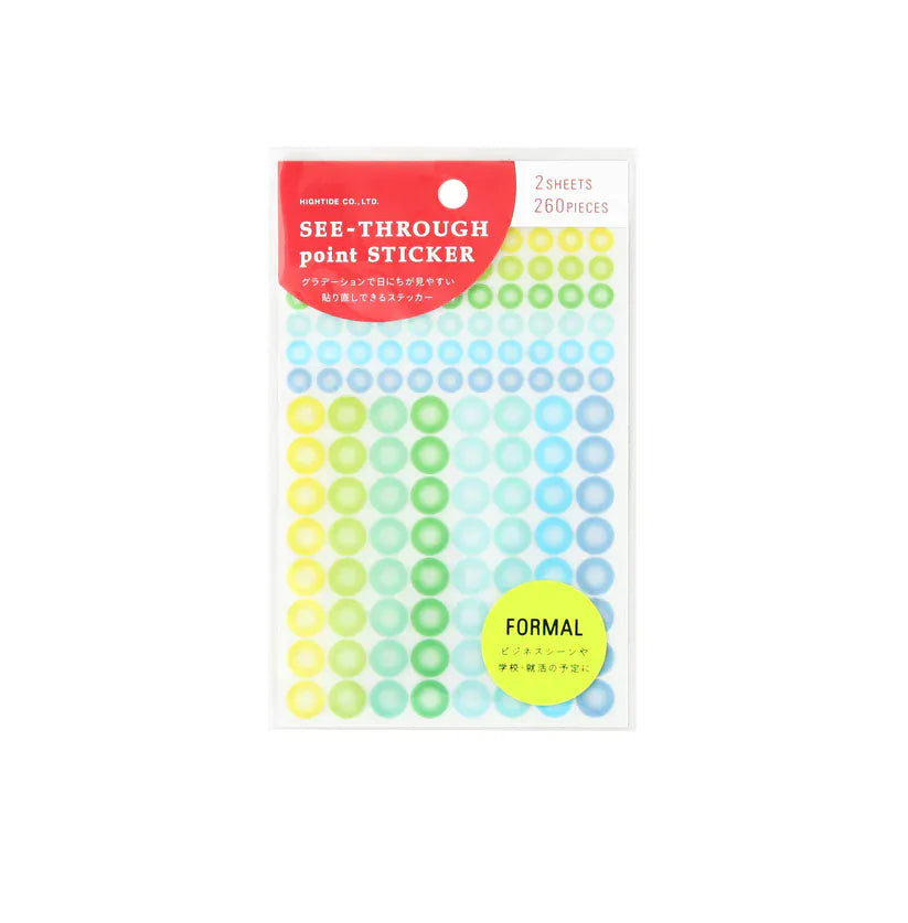 Hightide Paper Removable See-Through Point Sticker - Blue
