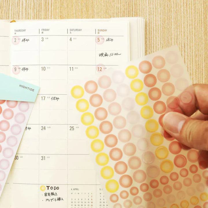 Hightide Paper Removable See-Through Point Sticker - Pink