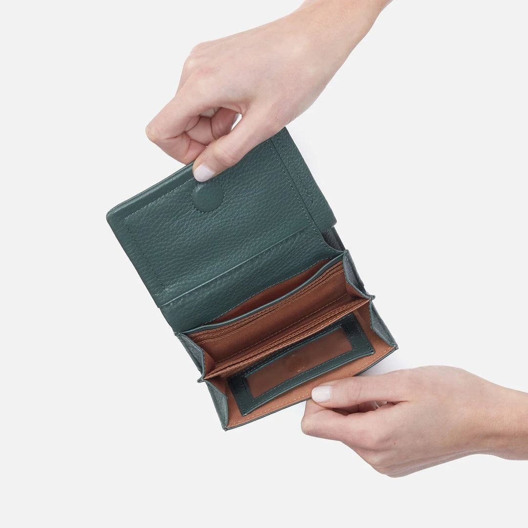 Hobo Bags Lumen Medium Bifold Compact Wallet - Sage Leaf