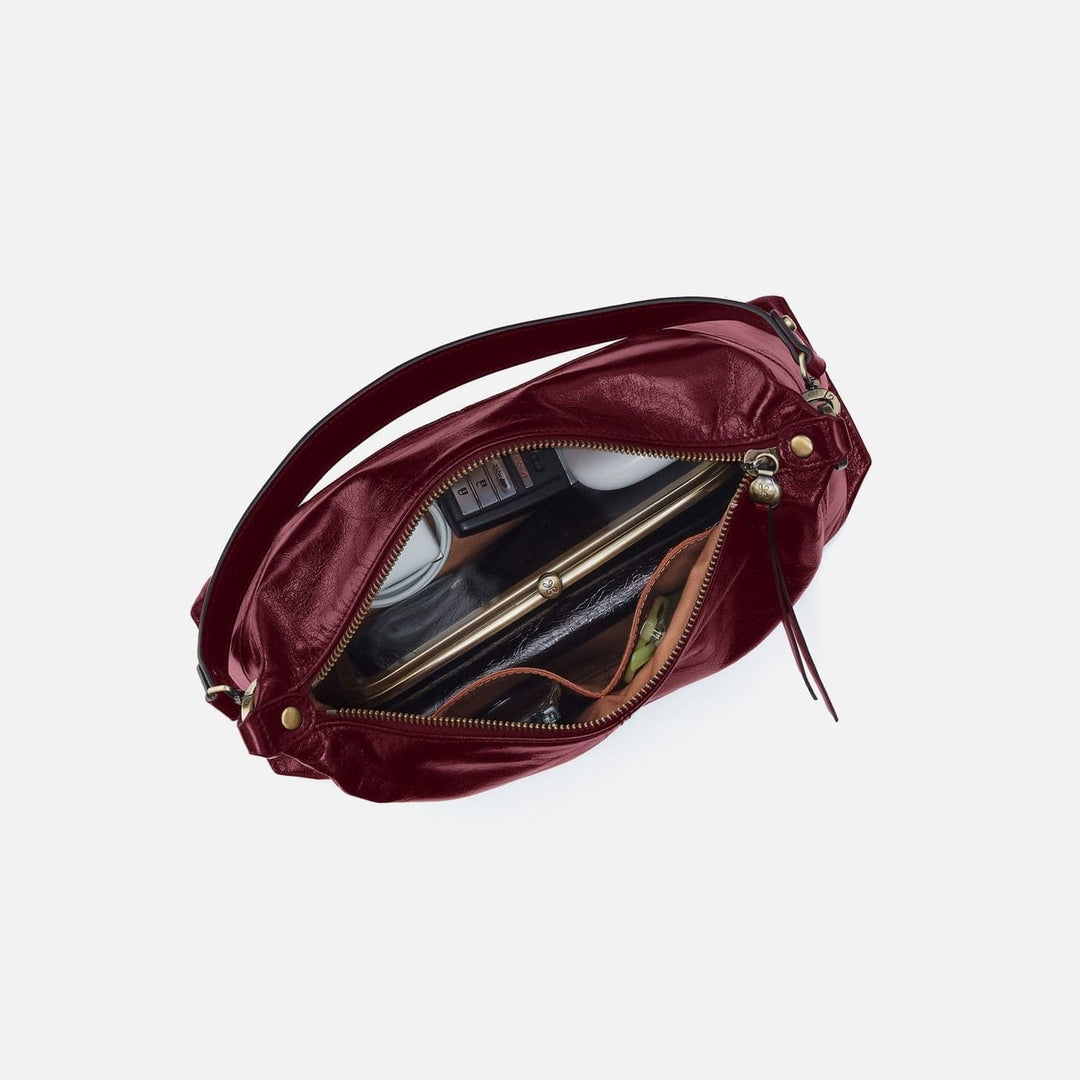 Hobo Fashion Avon Shoulder Bag - Polished Leather | Saddleberry