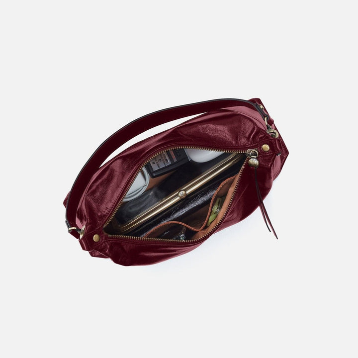 Hobo Fashion Avon Shoulder Bag - Polished Leather | Saddleberry